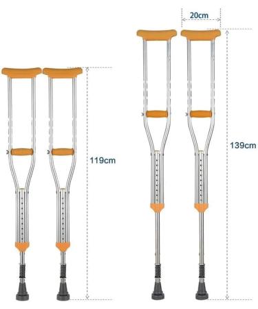 Crutches for Adults Underarm Underarm Crutches for Adjustable Modern Adjustable Double Barrel Crutches with PVC Handle Comfortable Crutches for Disabled Elderly Medical Insurance f Lucky Star Yellow Little - Buy Online on GoSupps.com