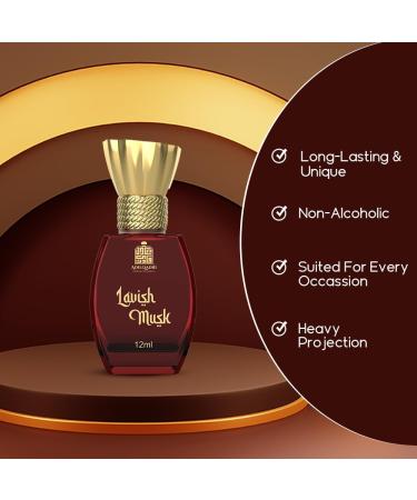 12-ML Luxury Lavish Musk Attar Non Alcoholic Men Women Long Lasting Itar Perfume Oil Fragrance Musky Scent 0.40 Floz - Buy Online on GoSupps.com