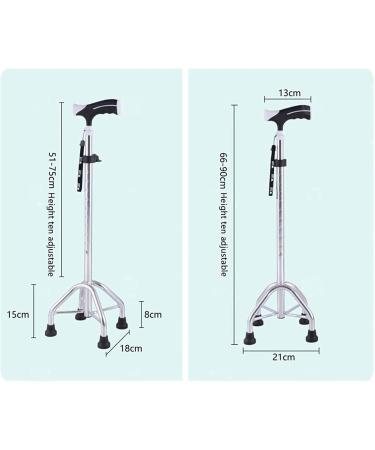 Practical Elderly People Small Four Leg Based Aluminum Alloy 10 Height Adjustment Walker with Appropriate Cane for Disabled People gait Cane Interesting - Buy Online on GoSupps.com