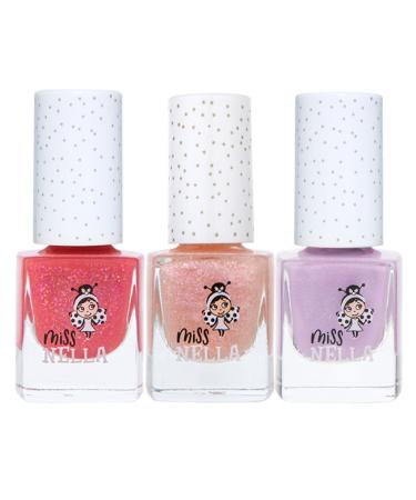 Miss Nella Good Vibellack 3 Set - Abracadabra Sugar Hugs & Butterfly Wings | Non-Toxic Peel-Off Nail Polish for Kids | Water-Based & Odorless - Buy Online on GoSupps.com