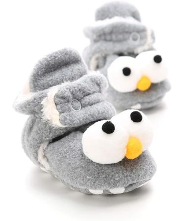 EDOTON Unisex Newborn Winter Boots - Warm Stripe Bootie, Non-Slip Sole, Adjustable Sock - Light Gray (6-12 Months) - Buy Online on GoSupps.com