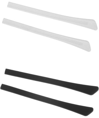 Willwa 4 Pairs of Non-Slip Silicone Ear Bricks for Glasses - Adjustable Tip Holder Accessories | 69mm Svart - Buy Online on GoSupps.com