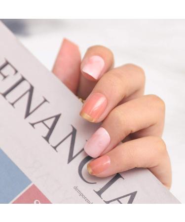 Bohend French Shiny Pink Square Press-On Nails - 24 Pcs Fake Nails for Women & Girls | Perfect for Parties & Events - Buy Online on GoSupps.com
