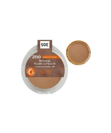 Bio make up vegan compact powder zao refill 9 g - vegan natural cosmetics make -up powder - opaque & matting - refill no. 305 pink sand