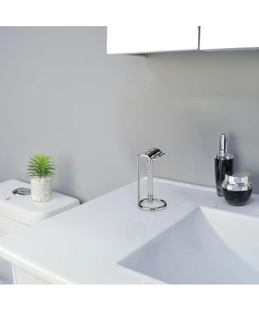Linkidea 2-Pack Stainless Steel Razor & Brush Holder Stand - Deluxe Non-Slip Base - Buy Online on GoSupps.com