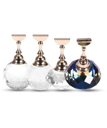 Tip Whitener & Magnetic Nail Tip Holder - Aluminum Stand for Nail Art Display | 4 Designs | #2 White Spherical Crystal - Buy Online on GoSupps.com