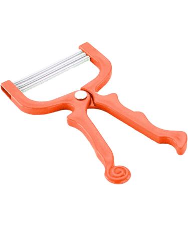 Manual Handheld Facial Hair Epilator - Scissor Design 3 Spring Rollers Threading Eyebrows Upper lip Pain free Hair Removal Face Shaver Smooth Skin Cleaner Handy Salon Home On the Go Beauty Coral Pink