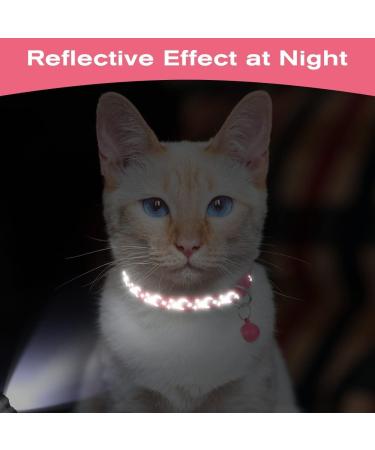 Shop Tagme Cat Neck Band 2-Pack | Reflective Safety Collar with ID Shield & Bell | Adjustable for Cats & Puppies | Pink 18-28 cm - Buy Online on GoSupps.com