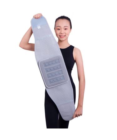 Wgust self-warming back support belt for men and women support belt breathable tissue with magnets back supports for relieving pain in the lower back sciatic tape disk m/medium light gray