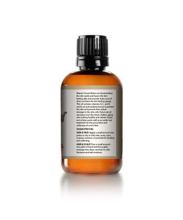 Kukui Nut Oil 100% Pure Cold Pressed Anti-Frizz Hair Treatment & Skin Moisturizer | 4oz Dark Glass Bottle | All Natural Hair Repair for Gloss & Split Ends - Buy Online on GoSupps.com