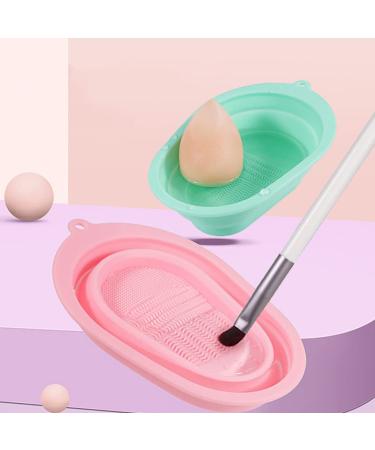 Buy Heallily Foldable Makeup Brush Cleaning Box Set - Silicone Scrubber & Bowl for Cosmetics - 4 Mixed Colors - International Shipping Available - Buy Online on GoSupps.com