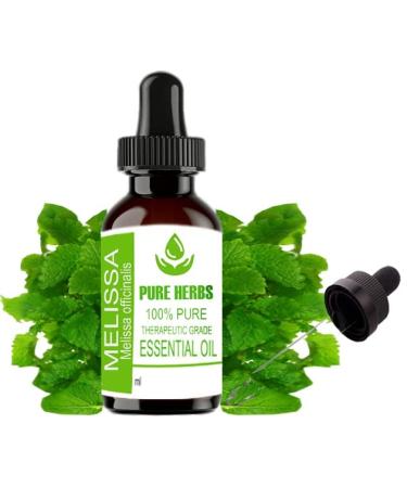 Pure Herbs Melissa Oil (Melissa Officinalis) Essential Oils (100 ml)