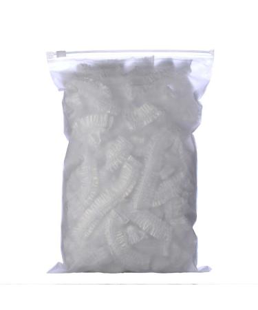 Pack of 100 Disposable Clear Plastic Shower Caps for Spa, Home, Hotel & Salon - Buy Online on GoSupps.com