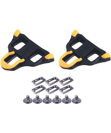 KESCOO Road Bike SPD Cleats Clips - Shimano SH-11 SPD-SL Compatible, Yellow 6 Degree Float Self-Locking Cleats - Buy Online on GoSupps.com