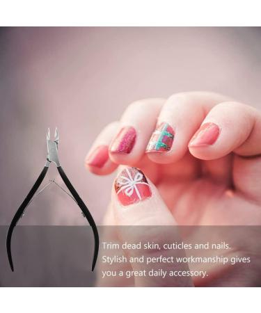 GHEART Cuticle Scissors Cuticle Cutters Professional Nail Scissors Dead Skin and Cuticle Scissors for Pedicure Manicure Dead Skin Foot and Hand Black (1 Piece) - Buy Online on GoSupps.com