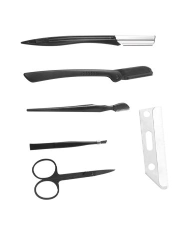 1 Set Eyeborw Comb Eyebrow Comb Facial Shaver Beard Kits Eyebrow Brush Comb with Stencil Shaping Templates Eyebrow Razor Eyeborw Eyeborw Eyebrow Trimming