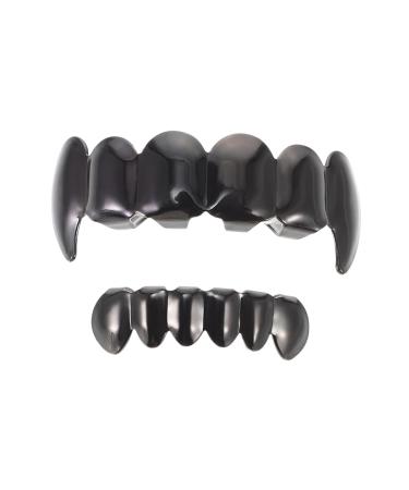 Healeeved 1 Set Grill accessories Men Accessories Teeth Vampire Temporary Dental Reara Affairs Vampire Dental Service Hip-Hop style Dental cover Clamp Revisites Diamond Man Black 5x1x0.2cm