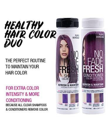 No Fade Fresh Purple Bordeaux Hair Color Depositing Conditioner with BondHeal - Vegan & Cruelty-Free - 6.4 oz - Buy Online on GoSupps.com