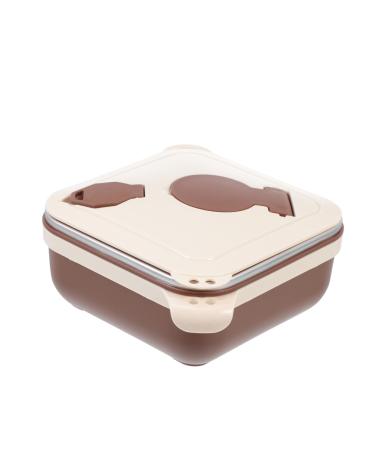 Zerodeko Square Instant Noodle Bowl Snack Carrying Container 304 Stainless Steel Household Products Student