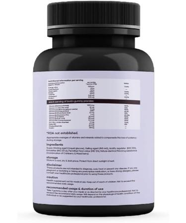 Biotin Hair Gummies - 30 Gummies | for Stronger Shinier Hair & Nails | Hair Gummies for Women | Gummies for Hair Growth - Buy Online on GoSupps.com