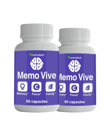 nutradash (2 Pack) Memo Vive Memovive Supplement Memo Vive Pills Memovive Capsules