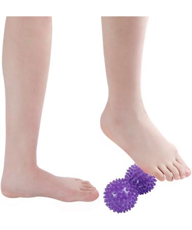 Relax and Rejuvenate with 2-Piece Nuzamas Peanut Massage Ball - Ideal for Hand & Foot Massage Yoga Trigger Point Therapy & Acupuncture - Purple - Buy Online on GoSupps.com