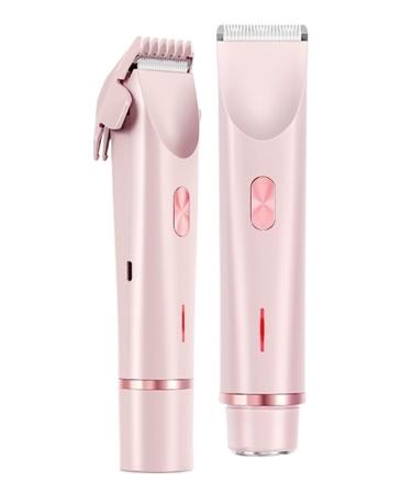 THUCHENYUC Womens Shaver 2in1 Doubleheaded Waterproof Wet And Dry Electric 2in1 Womens Body Shaver 2in1 Womens Body Shaver For Legs Underarm Hairs Pink