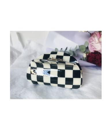 YOEMAYUNER Checkered Multicolored Hair Claw Clips - 3Pcs Strong Clips for Women & Girls Hairstyling - Buy Online on GoSupps.com