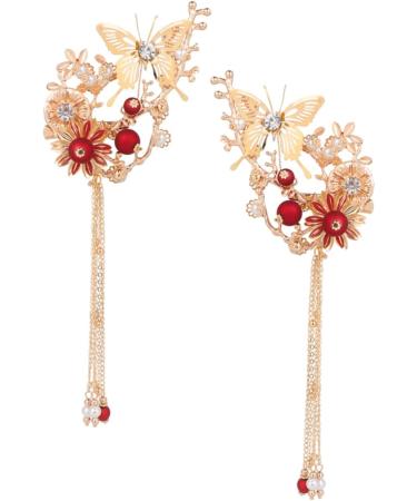 Beavorty 2 Pairs Kimono hair clip kimono hair accessories for women metal hair clips for women retro hair clips Chinese Style Hair Clips hair assecories for women Chignon girl China bride - Buy Online on GoSupps.com