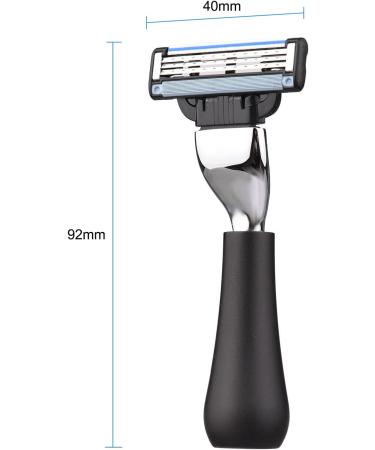 Xiaoxin Portable Metal Razor with PU Storage Bag | 3-Blade Washable Manual Mustache Removal Tool - Safety Bar Design for Perfect Grooming - Buy Online on GoSupps.com