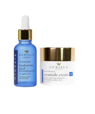 Gunilla of Sweden Hyaluronic Acid Serum & Ceramide Cream Bundle