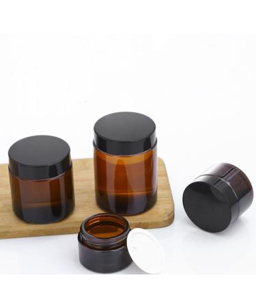 FIOERDTUIE Travel-friendly Reusable Amber Glass Bottle With Screw Lid Multi-functional Anti-slid Bottom Secure Lock Oil Extra Thick 150g Amber 150g 150g Amber 150g - Buy Online on GoSupps.com