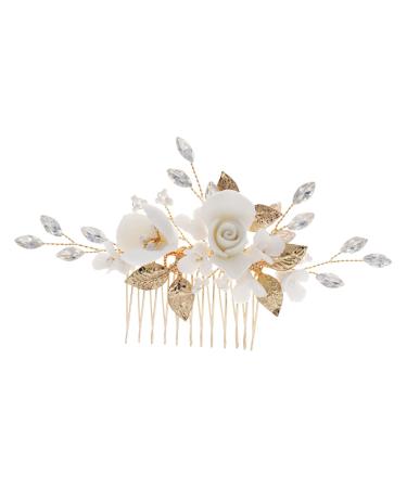 Ipetboom Female Head Decor Bridal Comb The Photo Ceramics The Flowers Bride Bridal Head Decor