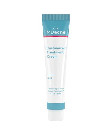 MDacne - Acne Treatment- Benzoyl Peroxide Cream 2.5% - Unclogs Pores  Reduces Blemishes & Enhanced with - Plant-Based Ingredients for Sensitive Skin