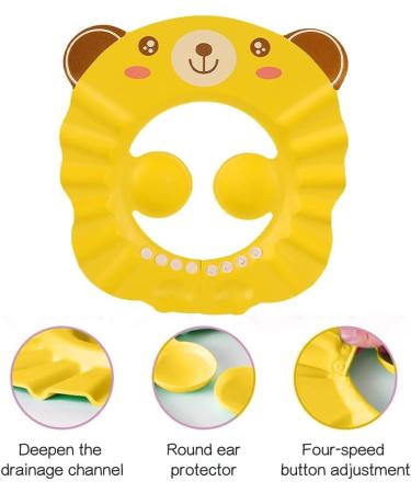 Adjustable Kid Shampoo Cap with Ear Protection - Baby Shower Hat for Hair Washing, Shield for Eyes, Ear, and Face - Toddlers, Kids, Infants - Buy Online on GoSupps.com