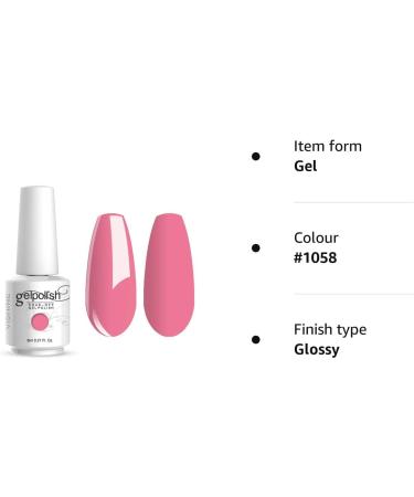 Vishine Brand Nail Varnish Gloss Polish 8ml Bottle UV Gel Polish Nail Manicure Lacquer #1058 - Buy Online on GoSupps.com