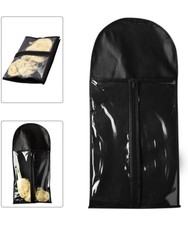 Wig Storage Bag Hair Extension Hanger Hair Holder Wig Storage Dust Proof Protective Wig Storage for Wig Hair Black. - Buy Online on GoSupps.com