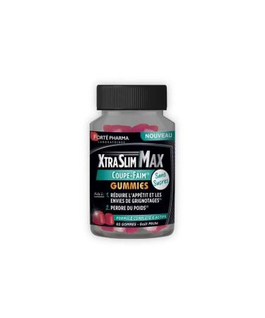 Forté Pharma – XtraSlim Max Hunger Gummies | SUGAR-FREE - Peach Flavor | Hunger Supplement - Appetite & Snacks - Carob, Chro