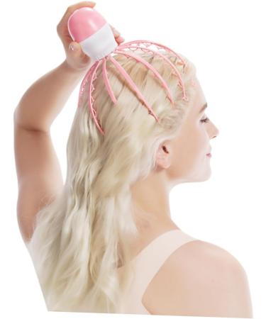 Buy Sewoart Head Massage Device - Scalp Shampoo Brush with Tingling Hair Stimulation | Pink Baby Octopus Design - Buy Online on GoSupps.com