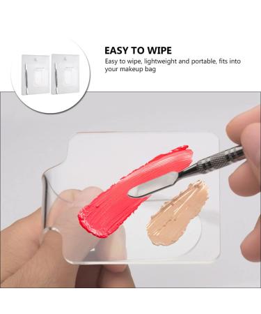 Lurrose 2-Set Acrylic Makeup Mixing Palette - Professional Portable Art Tray for Makeup Foundation Nail Art & More - Durable Stainless Steel Design - Buy Online on GoSupps.com