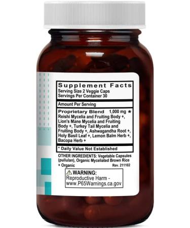 Kovite Stress Mushroom Support - 60 Vegetable Capsules - Buy Online on GoSupps.com