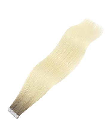Youngsee Ombre Real Hair Tape Extensions - 45cm Light Brown to Blonde Virgin Smooth Weft 5pcs #R8T60 - Buy Online on GoSupps.com