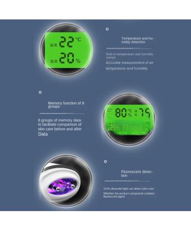 GUIJIALY 1 Piece LCD Digital Water Oil Moisture Tester Fluorescent Agent Skin Analyzer Detector Face Care Tool Portable - Buy Online on GoSupps.com