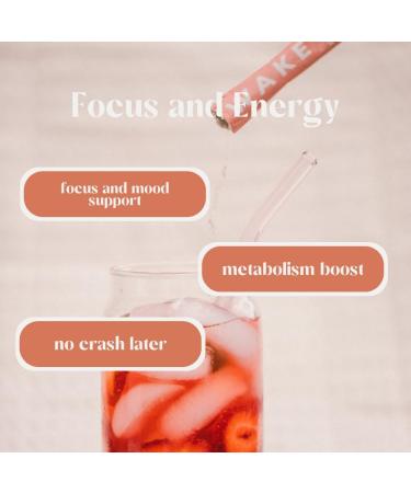 Wake Natural Energy Drink Powder - Stress Relief & Brain Supplement for Focus Memory Metabolism & Mood Boost - Ashwagandha B12 & B Complex - Pomegranate Apple (30 Servings - Buy Online on GoSupps.com