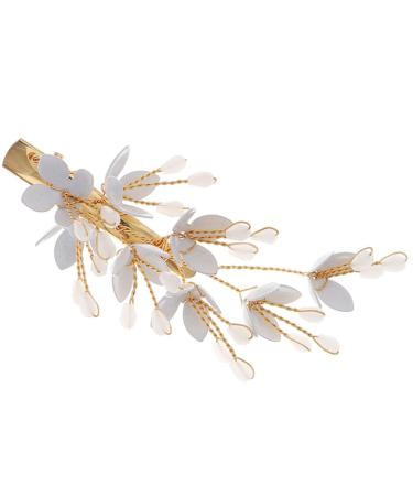 minkissy Crystal Forest Hair Clip Hair Barrettes for Women Pearl Barrettes for Women Rhinestone Barrettes for Women Girl Hair Clips Bridal Hair Pin Barrettes Bride Accessories Fine