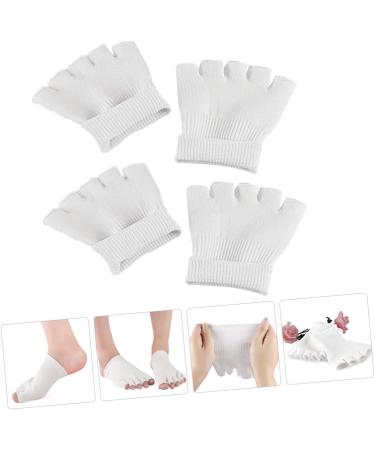 Healeved 2 Pairs Five Toe Half Socks White Socks Cotton Yoga - Buy Online on GoSupps.com