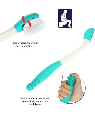 Toilet Aid Tool Long Range Comfort Easy Wipe Long Handle Bottom Wiper Holder Toilet Paper Tissue Grip Self Wipe Aid Helper Suitable for those with arm or back strength disorder - Buy Online on GoSupps.com