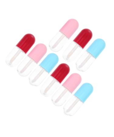 INOOMP Lot de 9 Tubes de Gloss Rechargeables 9 Pi ces Format Voyage Plastique L ger Couleurs Al atoires pour Usage Cosm tique et Maquillage des L vres Contenants Couleur Al atoire