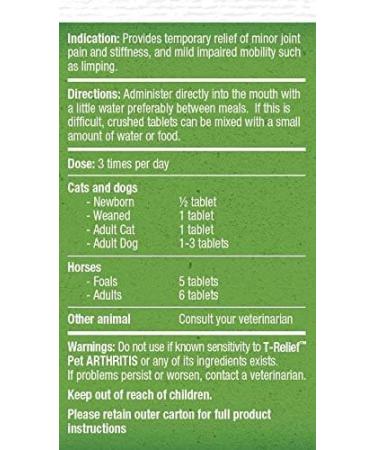 T-Relief Pet Arthritis Relief Tablets for Dog & Cat - 90 Tablets (2 Pack) - Buy Online on GoSupps.com