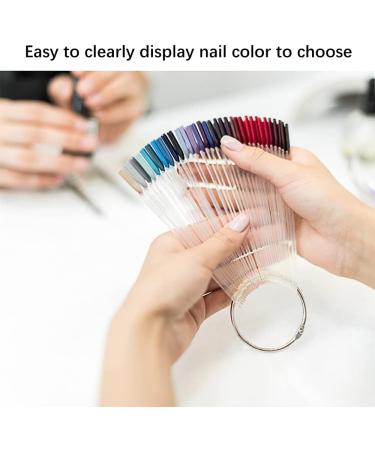 300Pcs Clear Nail Swatch Pop Sticks - Fan-Shaped Colour Display Art Tips for Nail Salon and Beginners - Nail Gel Polish Practice Set - Buy Online on GoSupps.com